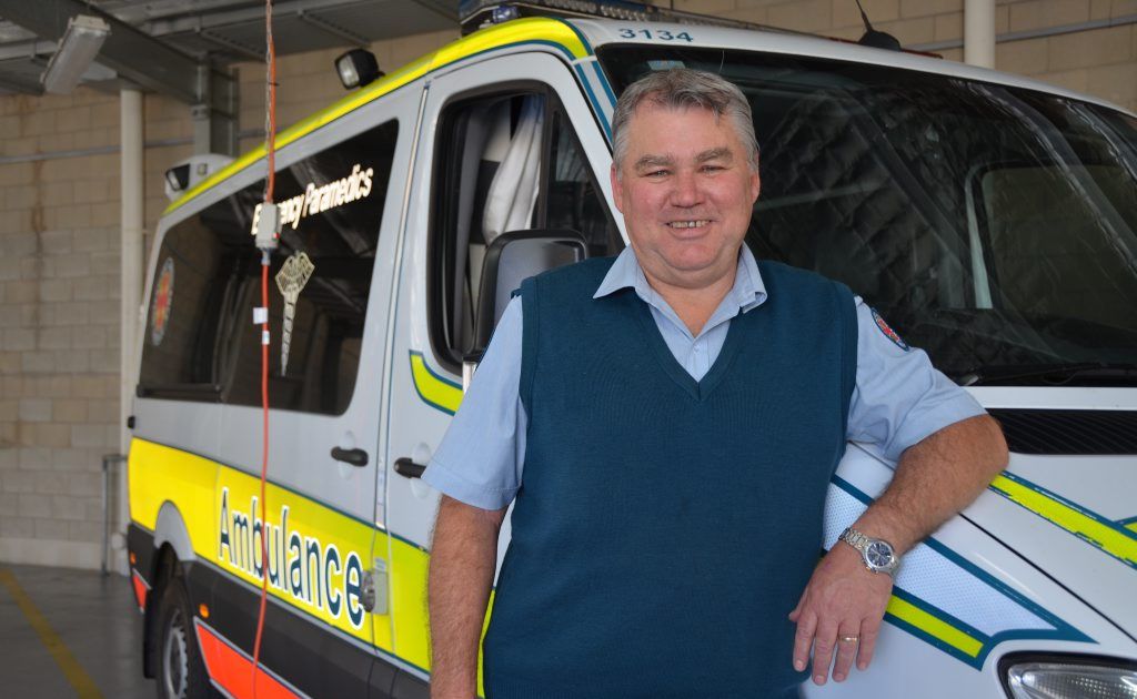Officer in charge at the Warwick Ambulance Station Greg Hardy will celebrate 20 years at the station this October. 